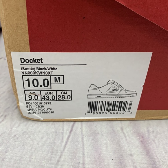 Vans Docket Suede Skate Shoe Size 10 Men NWT - Picture 9 of 10